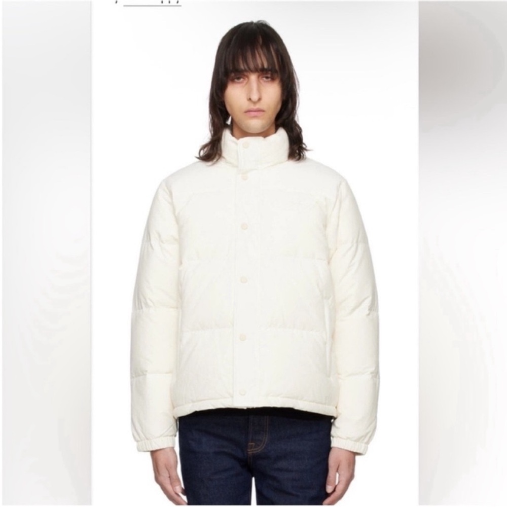 Madhappy Men's Cream Down Puffer Jacket - Lightweight Insulated Coat Size M